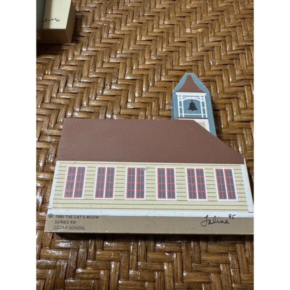 The Cats Meow House Collectible Wooden Shelf Sitters Set Of 3 - Picture 5 of 8